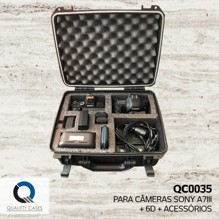 QC 0035 Para Câmeras Sony A7III + 6D + Acessórios Qualitty Cases